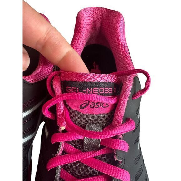 Asics gel neo33 2 titanium silver hot pink  size 10‎ sneakers - Picture 3 of 6